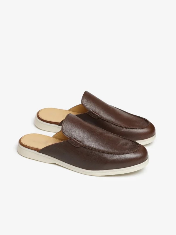 Mule Lusso Cuir Marron – Image 2